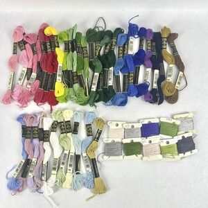 Lot of 50 DMC 25 Mouline Special Cotton Embroidery Floss Mixed Lot Of Colors